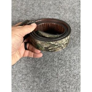 Nocona Genuine Leather Belt Size 52‎ Mossy Oak Camo Print Inlay Hunting